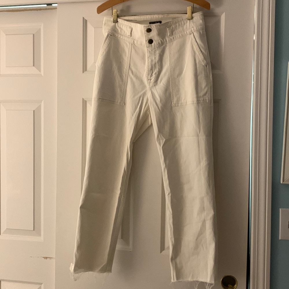 Abercrombie White Cargo Jeans